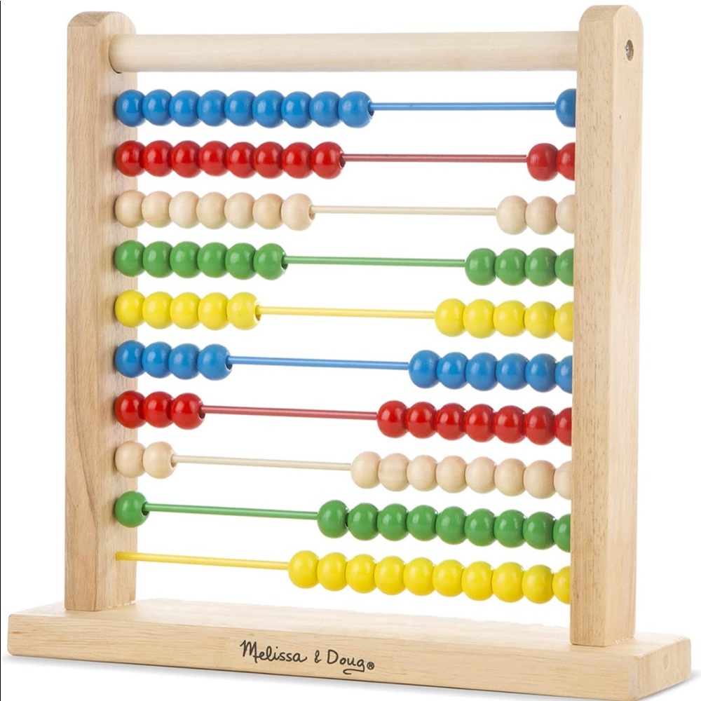 Melissa & Doug Abacus - Classic Wooden Educational Counting Toy With 100 Beads